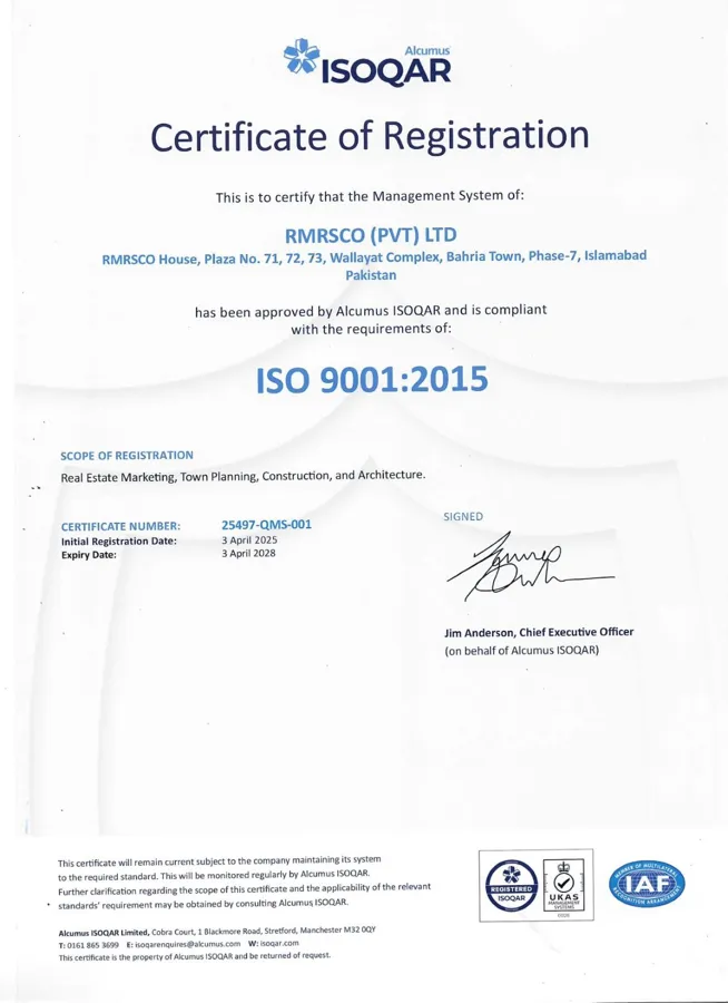 UKAS management system certificate